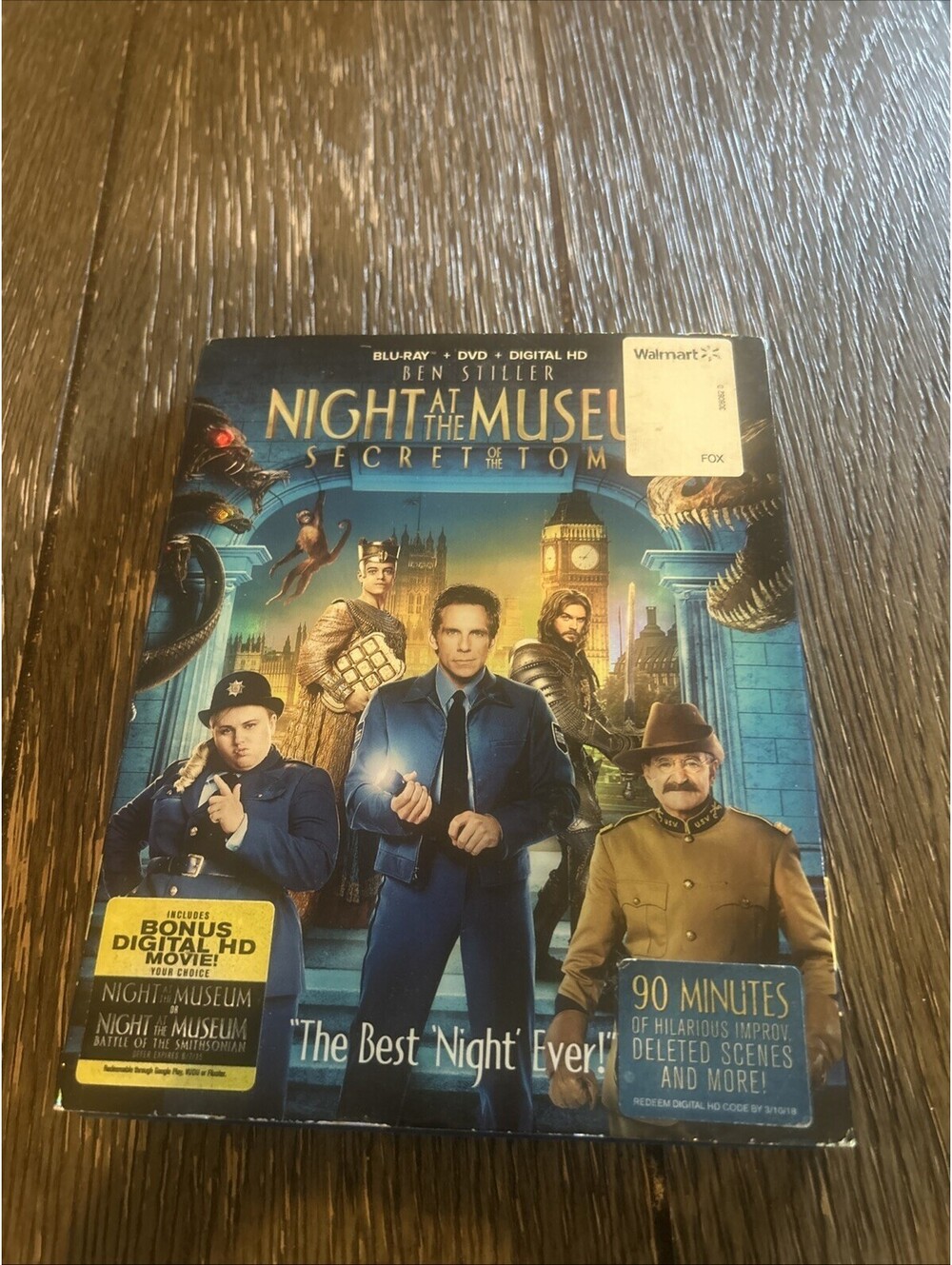 Night at the Museum: Secret of the Tomb (Blu-ray/DVD, 2015, 2-Disc Set)